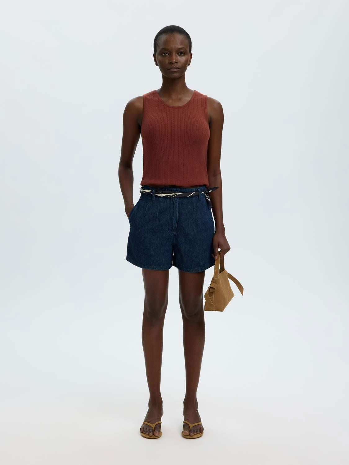 Slfhelle Pointel Sl Knit Top