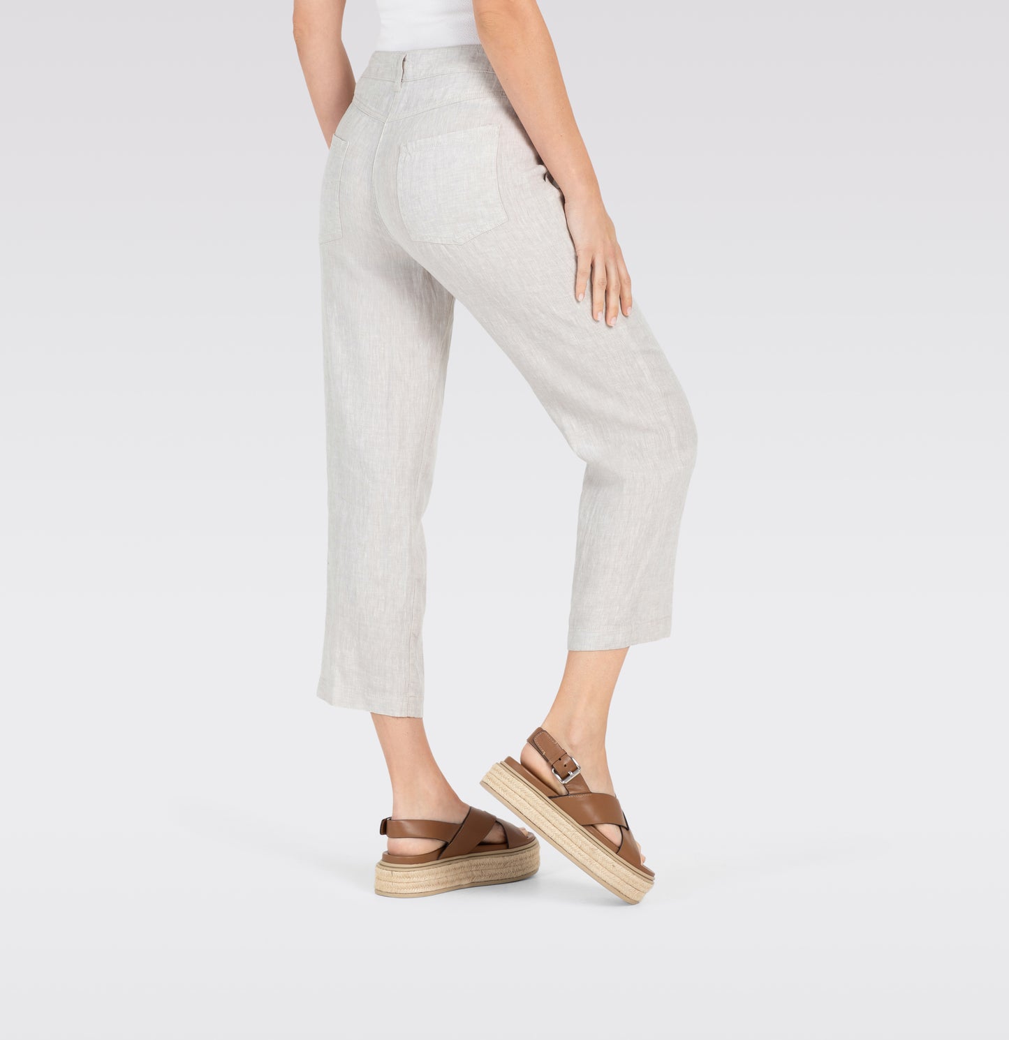 NORA cropped fog grey melange
