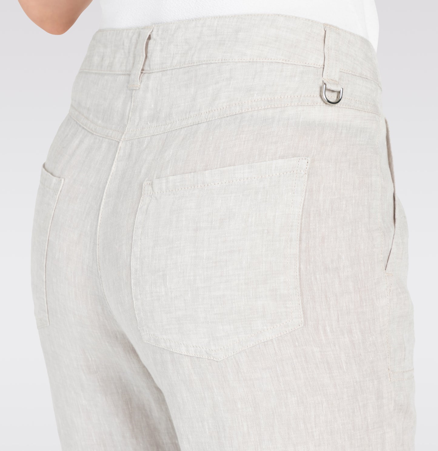 NORA cropped fog grey melange