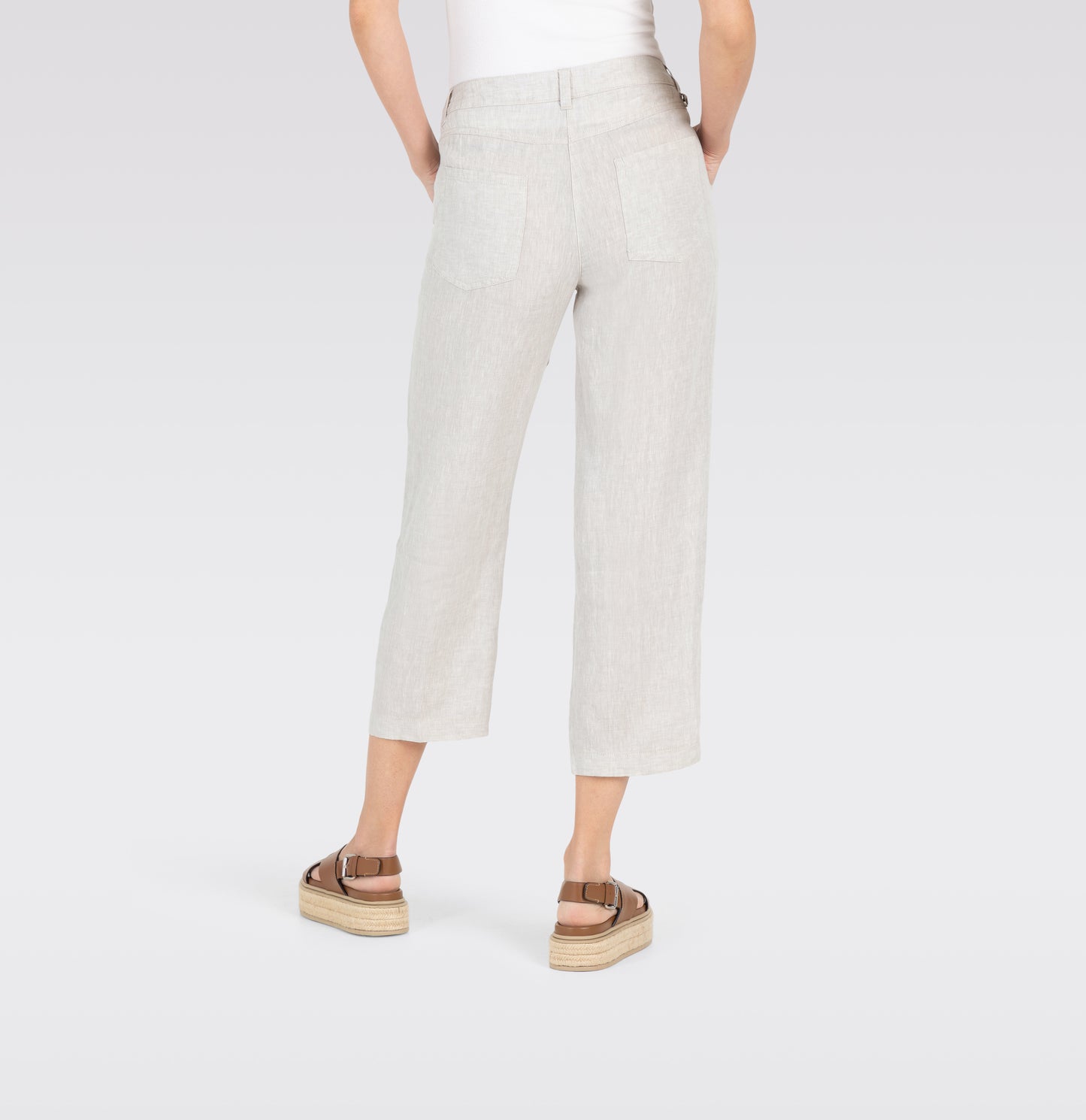 NORA cropped fog grey melange