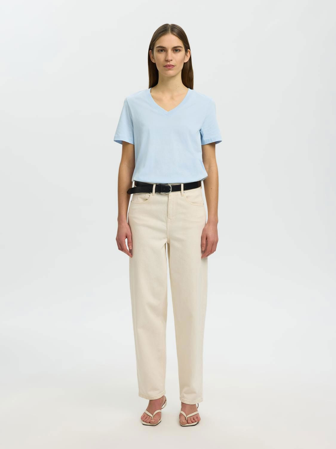 Slwessential Ss V-Neck Tee Noos
