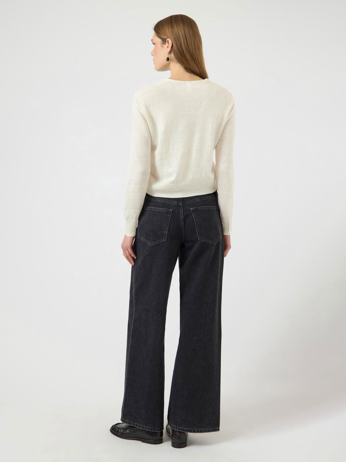 Yaslinnea Ls Knit Linen Cardigan