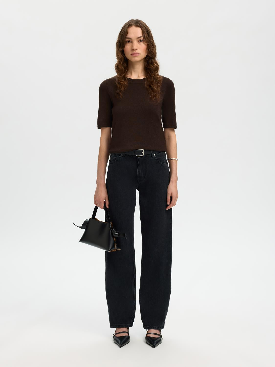 Slflura 2/4 Knit O-Neck