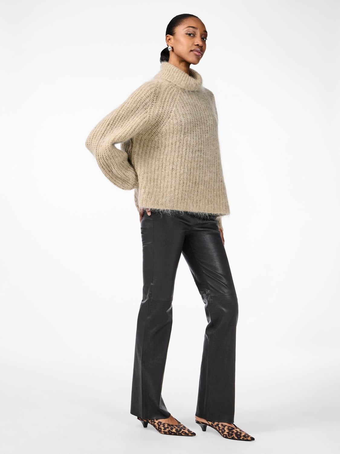 Yaszellu bootcut leather pant