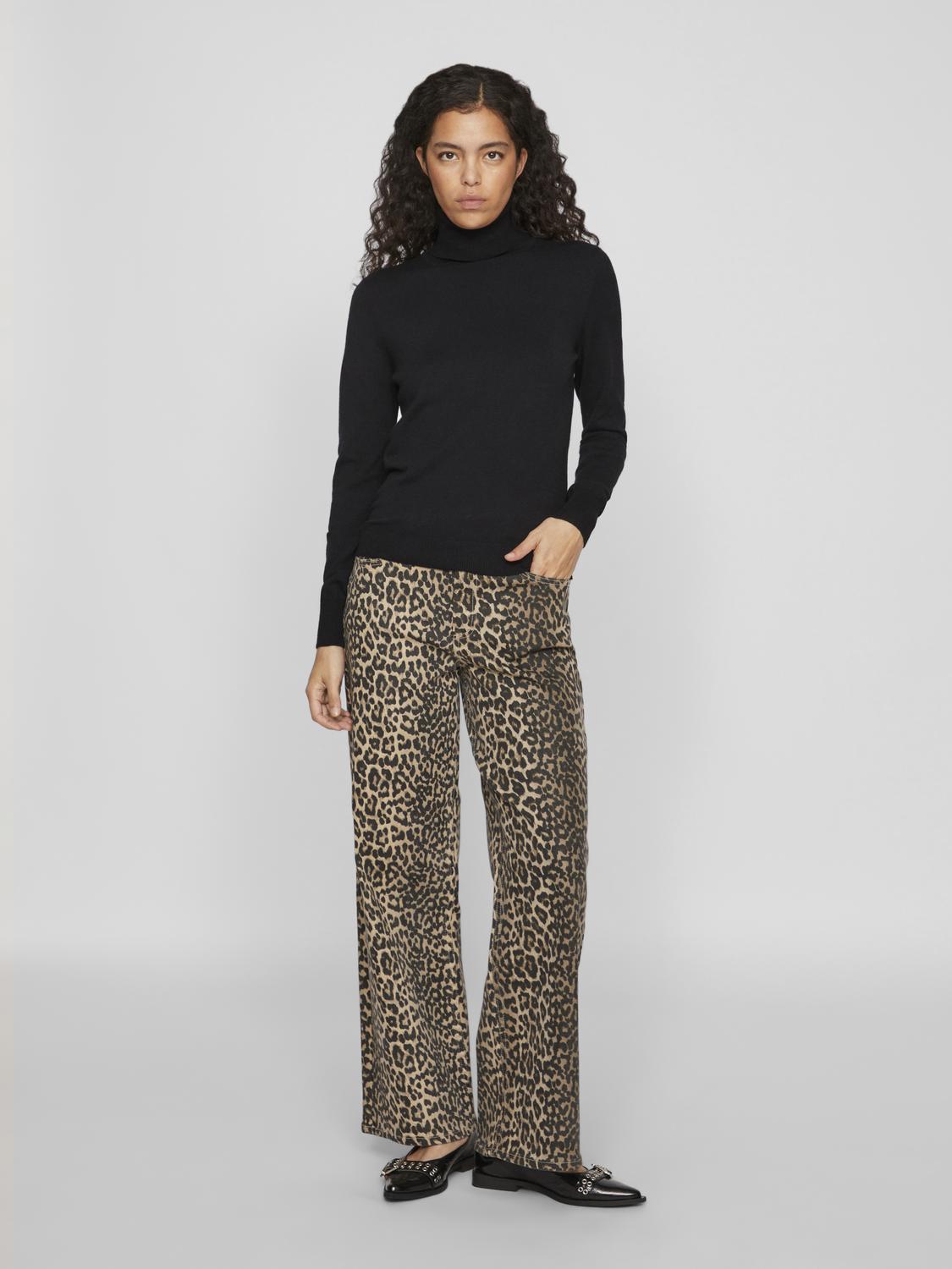 Vicomfy l/s roll-neck knit top