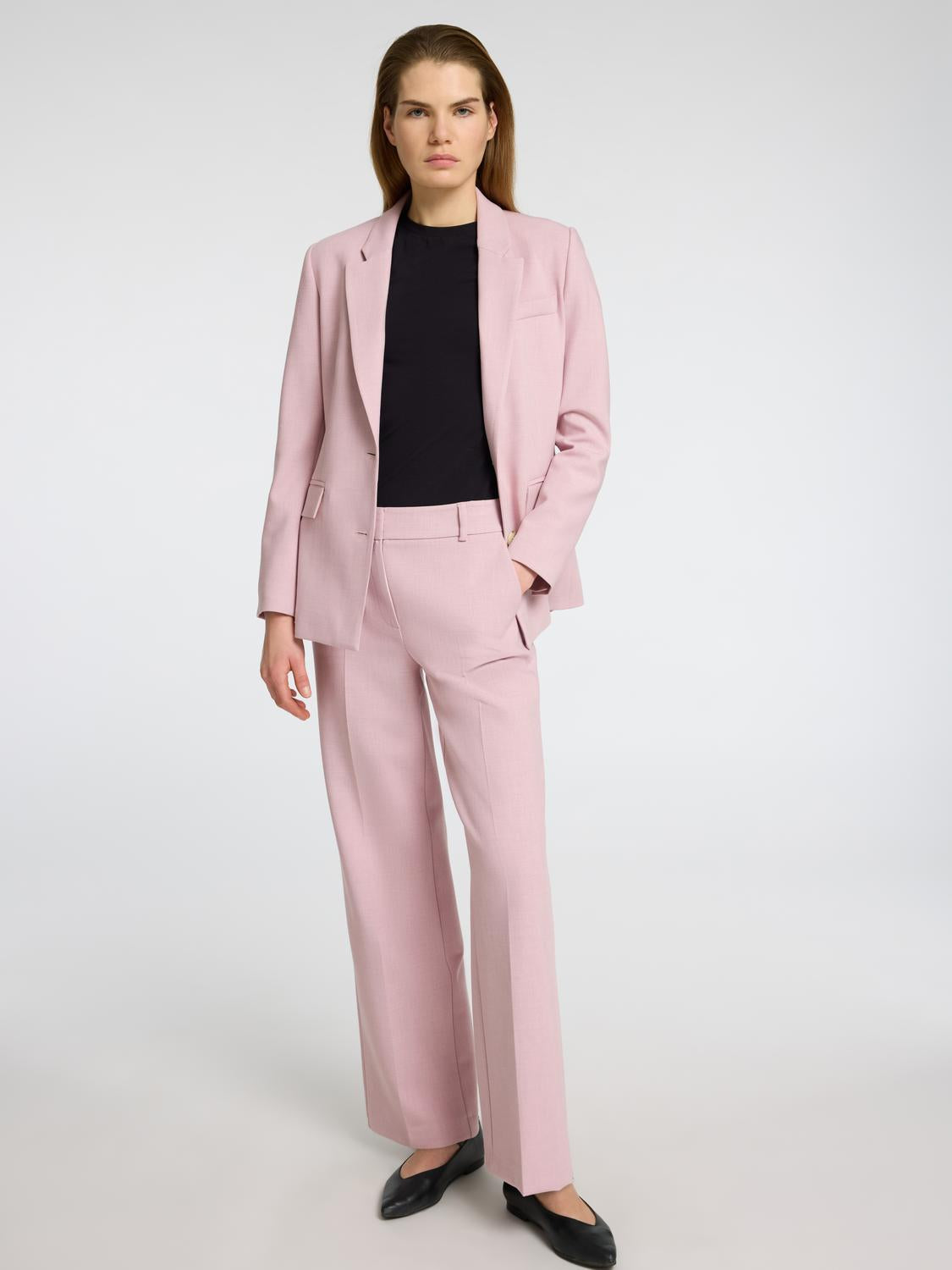 Slfrita Mw Wide Pant Mel Noos