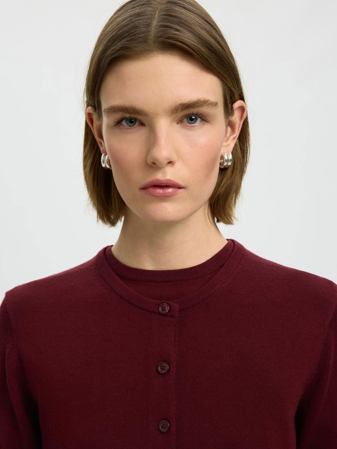 Slwthea Ls Knit Merino Cardigan Noos