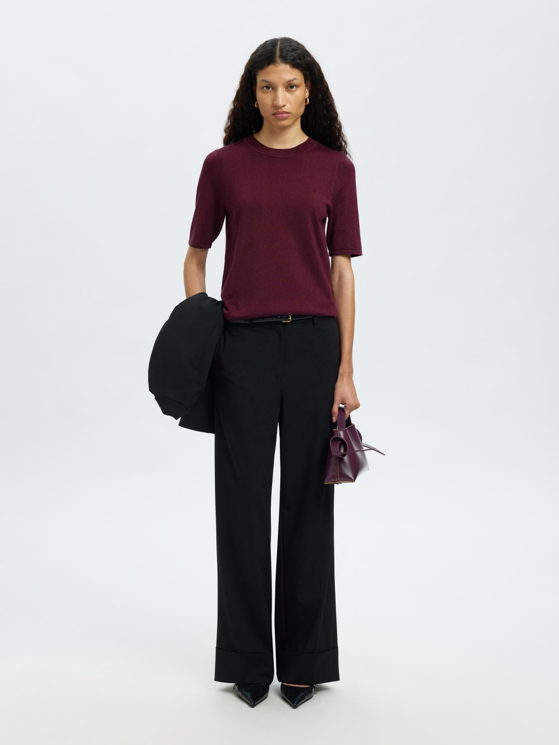 Slflura 2/4 Knit O-Neck