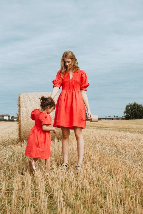Benita Dress Lipstick Linen