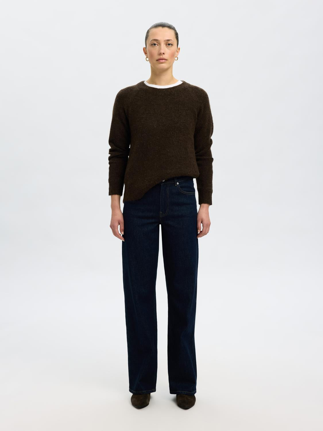 Slflulu Ls Knit O-Neck Noos