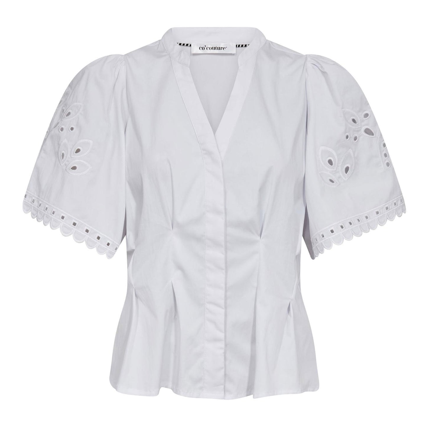 Poppycc Emb Ss V-Shirt