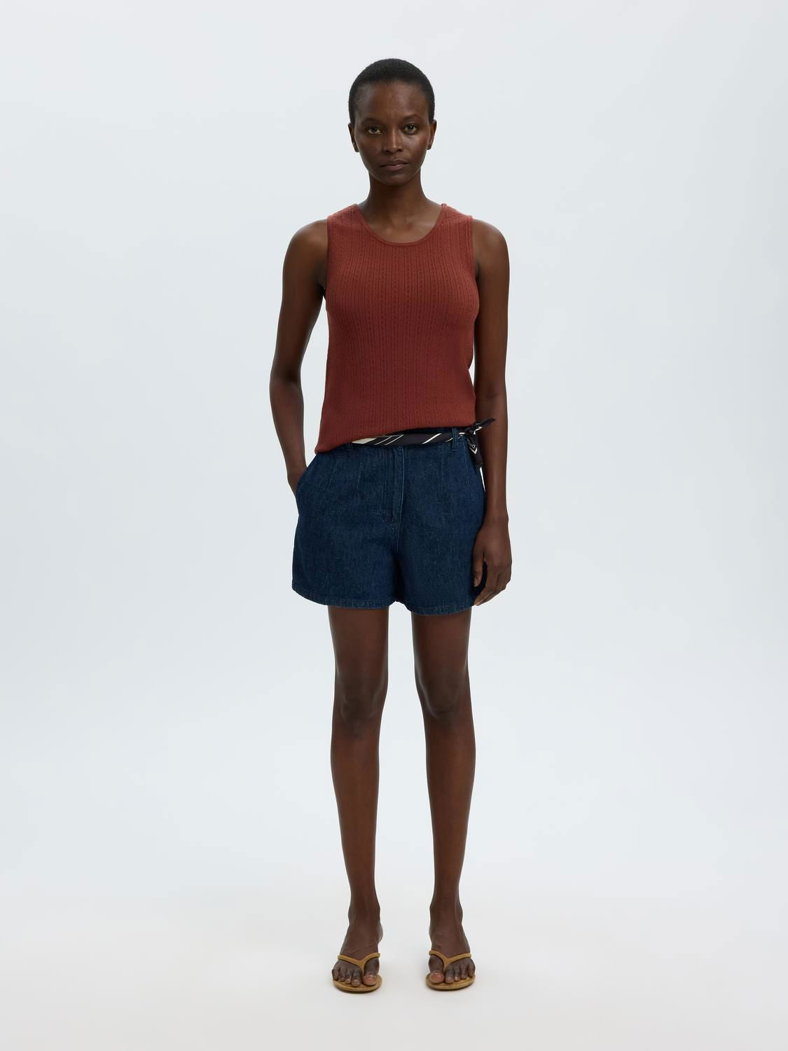 Slfhelle Pointel Sl Knit Top