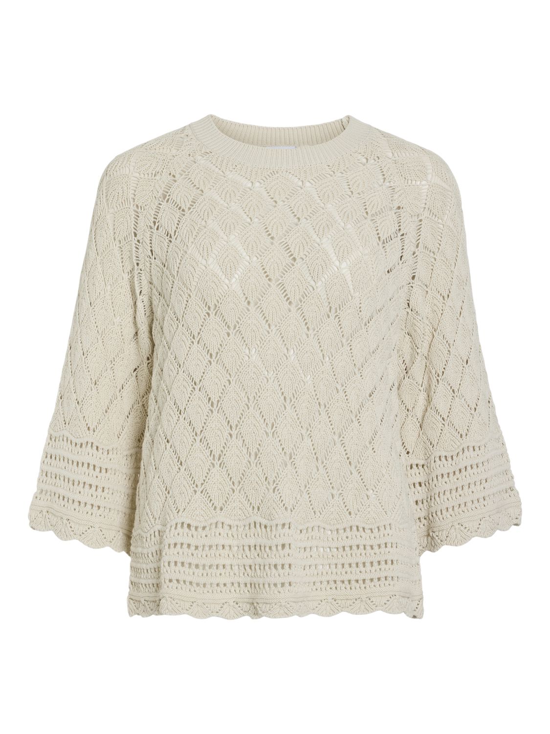 Vievie O-Neck 3/4 Knit Top