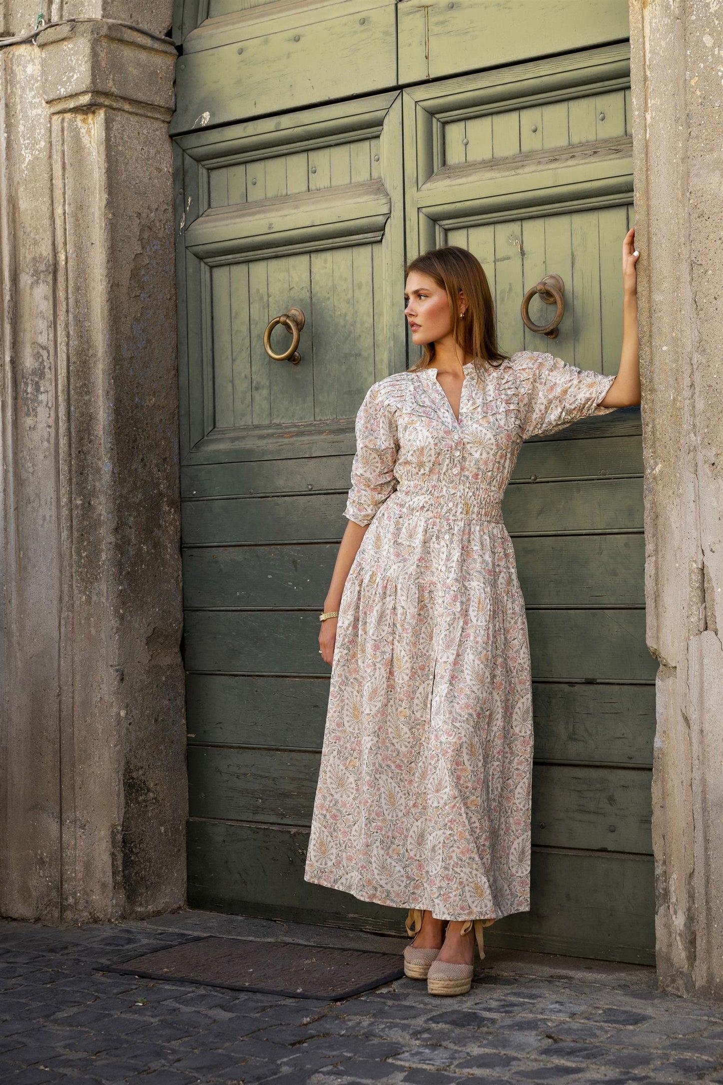 Fabienne Dress Pink Garden