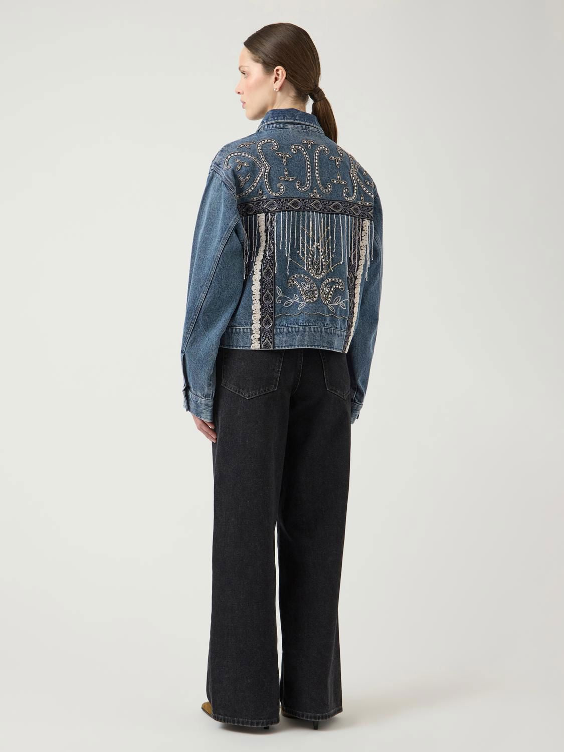 Yasvision Ls Denim Emb Jacket - Fest
