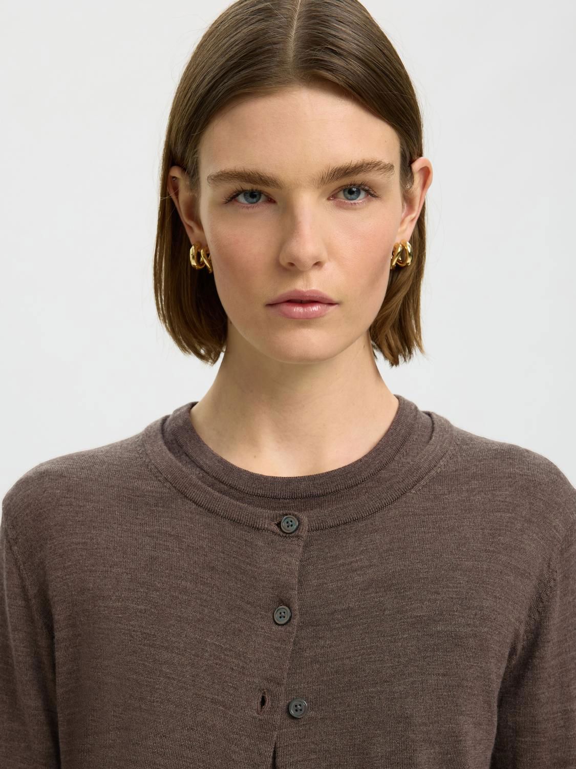 Slwthea Ls Knit Merino Cardigan Noos