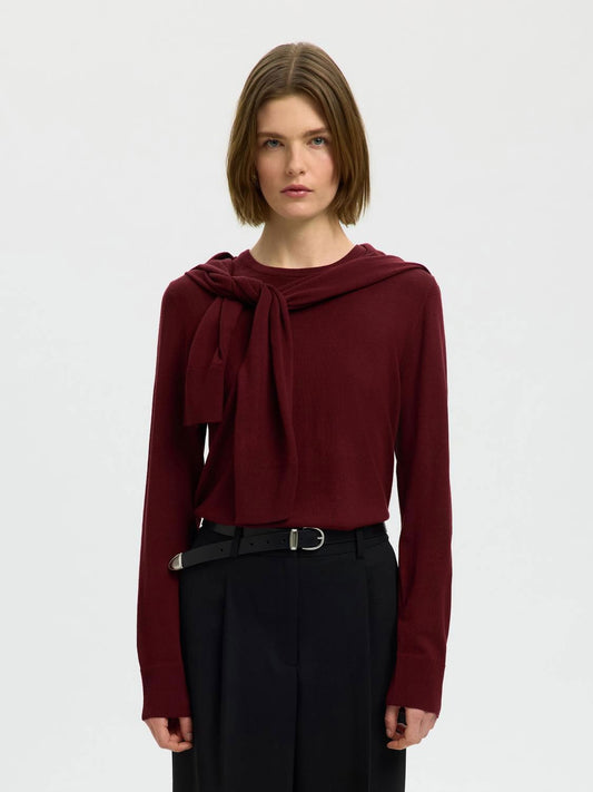 Slwthea Ls Knit Merino O-Neck Noos