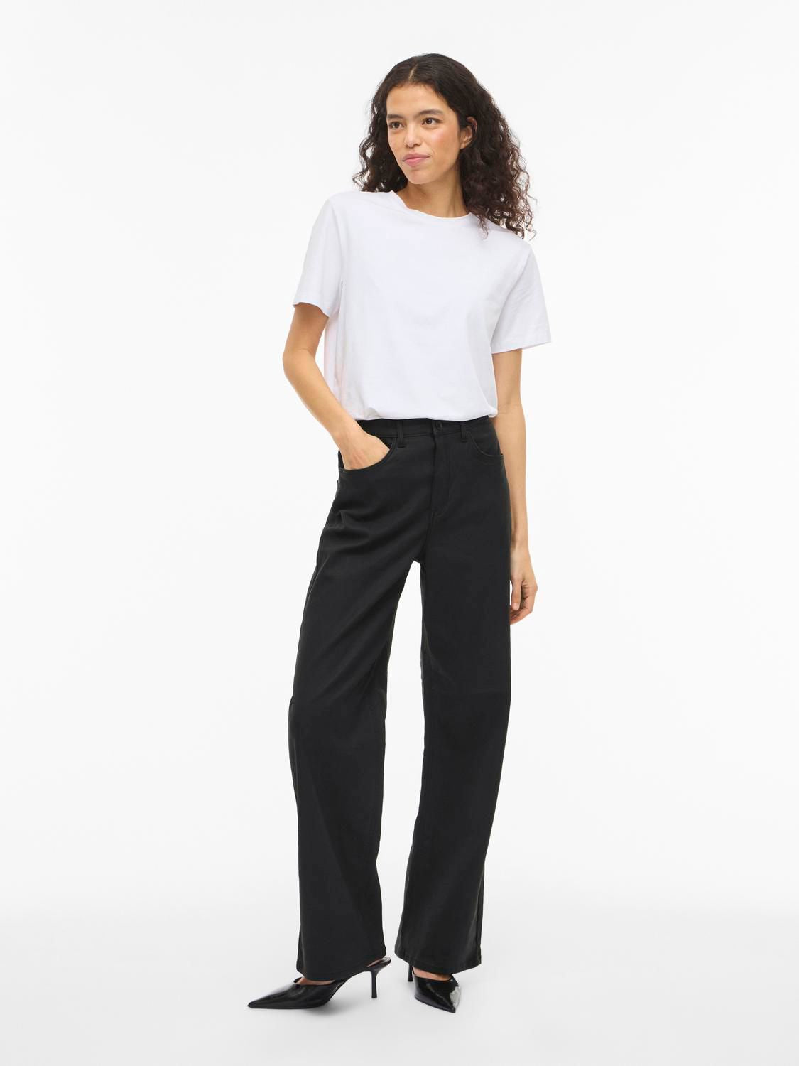 Vifreya Hw Coated Wide Jeans/1