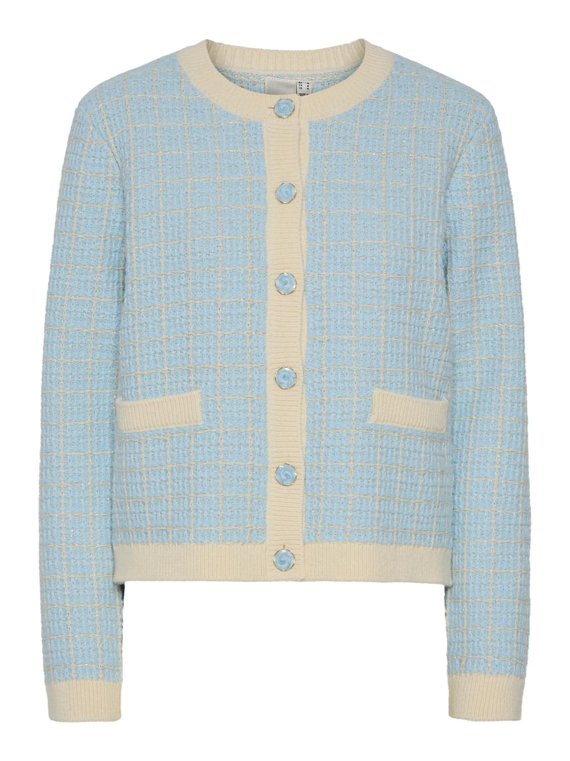 Livia LS Short Knit Cardigan - Clear sky