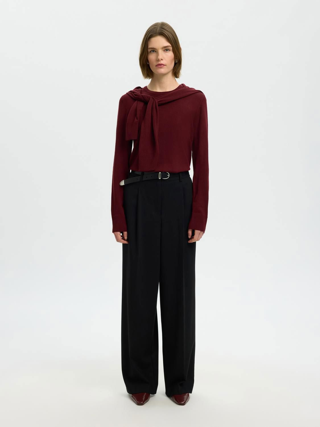 Slwthea Ls Knit Merino O-Neck Noos