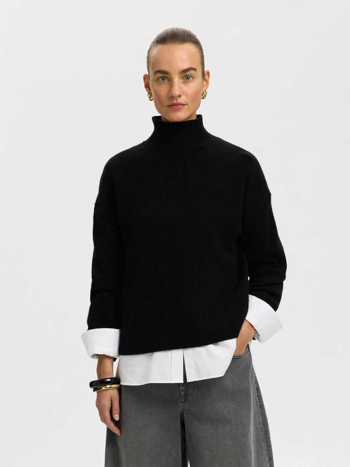 Slwcille Cashmere Blend High Neck Noos