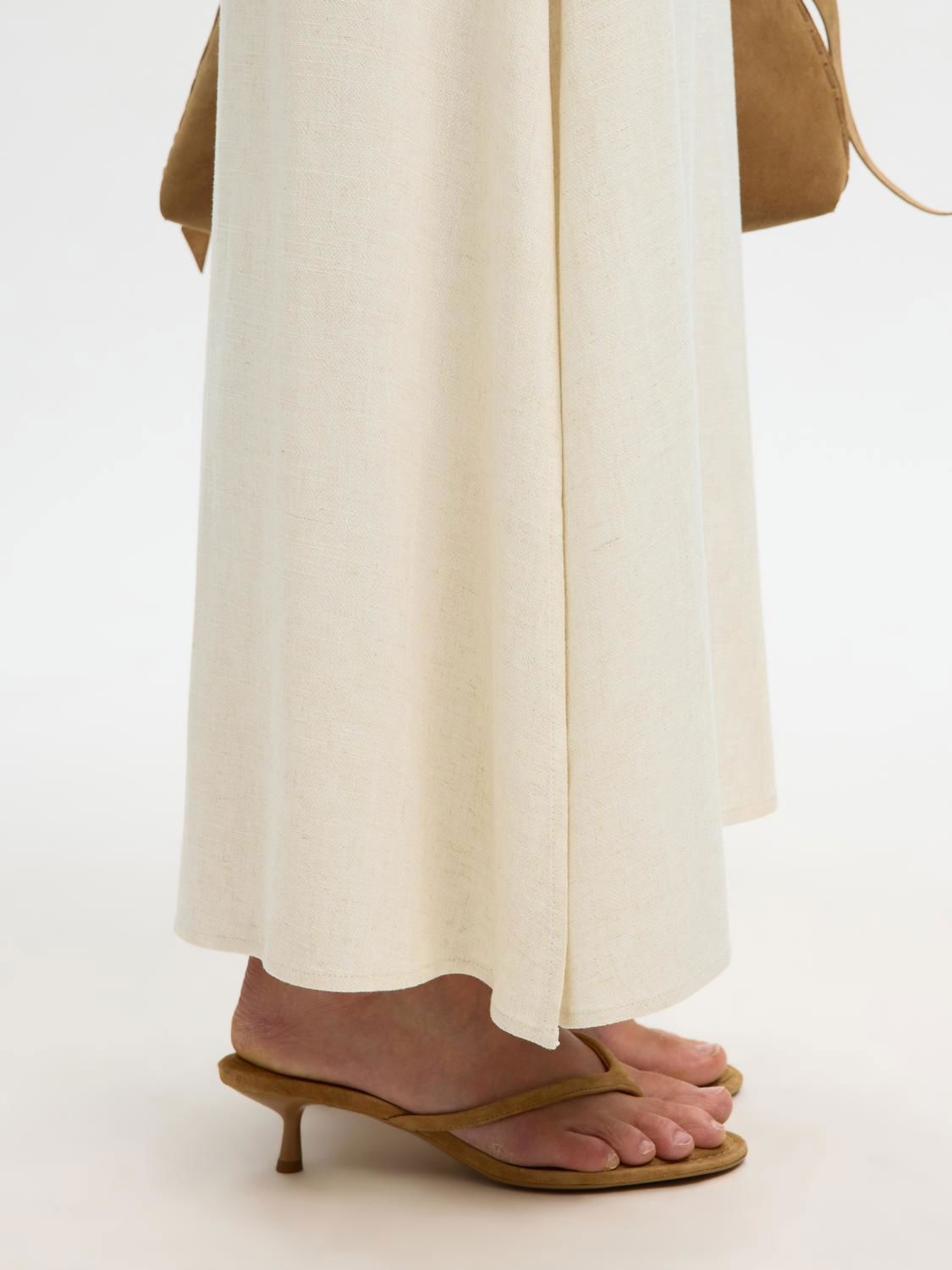 Slwviva Hw Ankle Linen Blend Skirt Noos