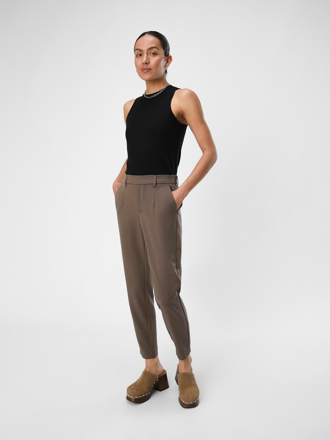 Lisa Slim Pant - Morel