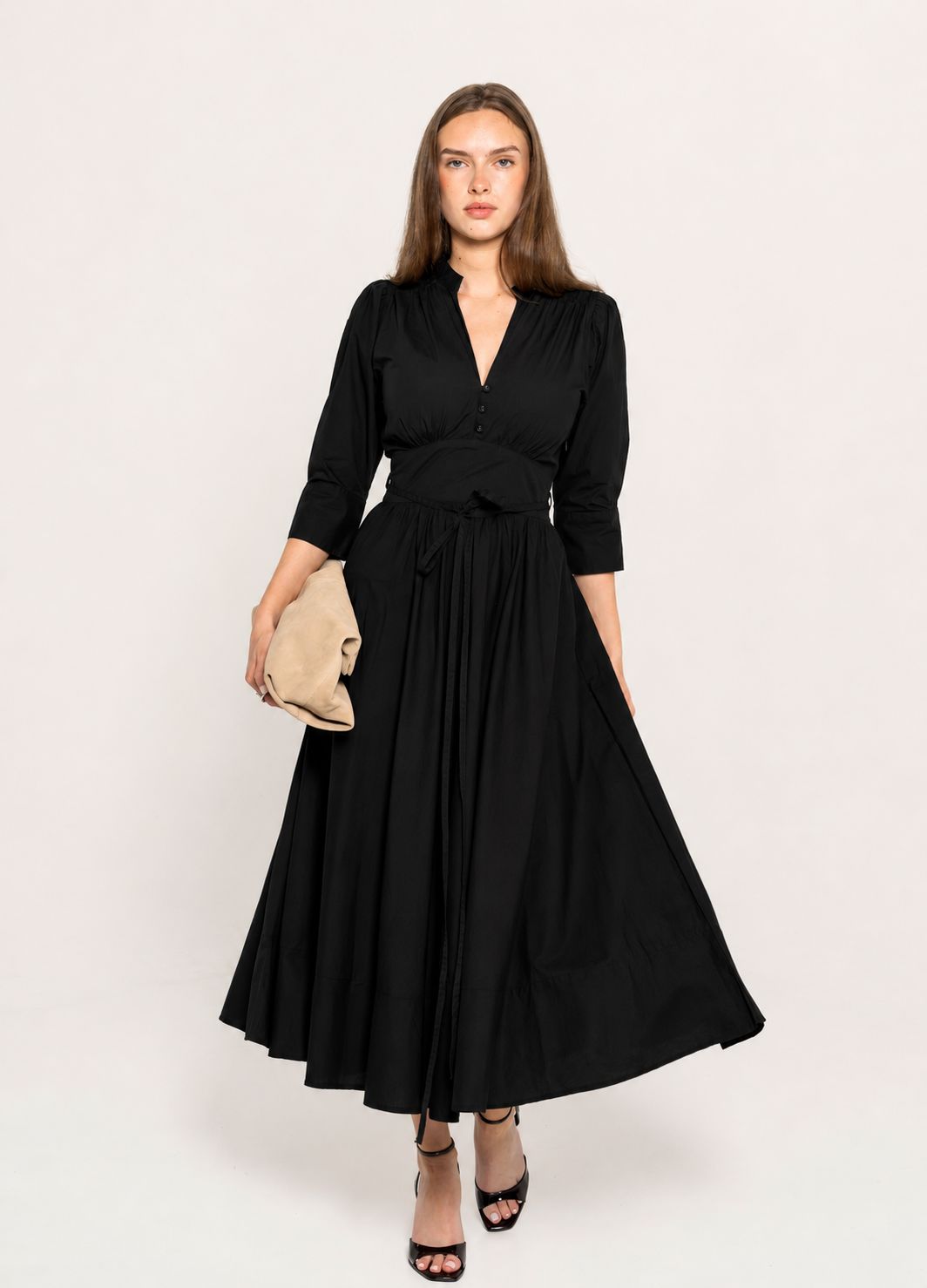Maria Dress Ebony Poplin