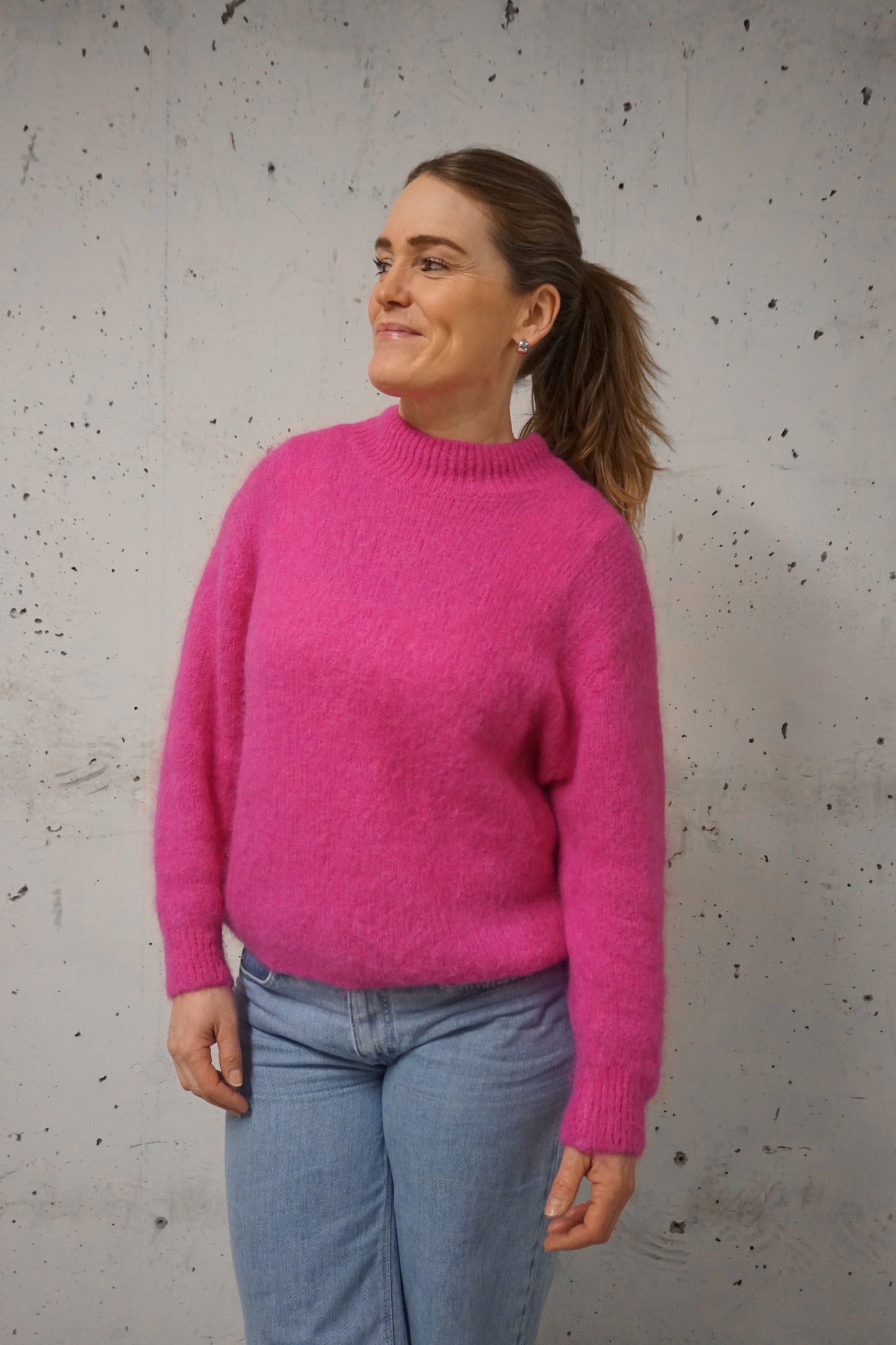 Alpaca genser m/hals