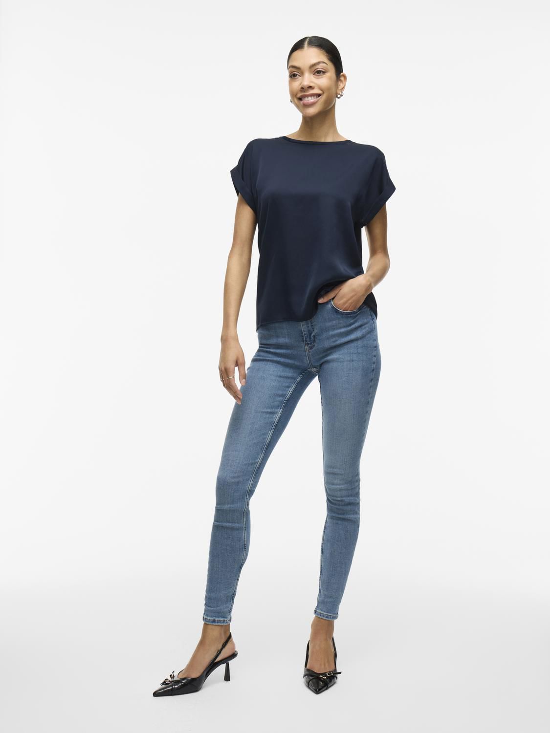 Viellette S/s Satin Top - Noos