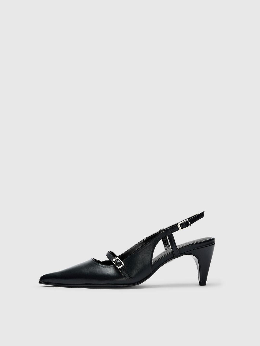 Slfisla Leather Kitten Heel Slingback