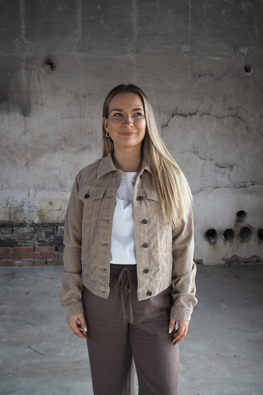 JACKET CORDUROY WINDSPRAY BEIGE