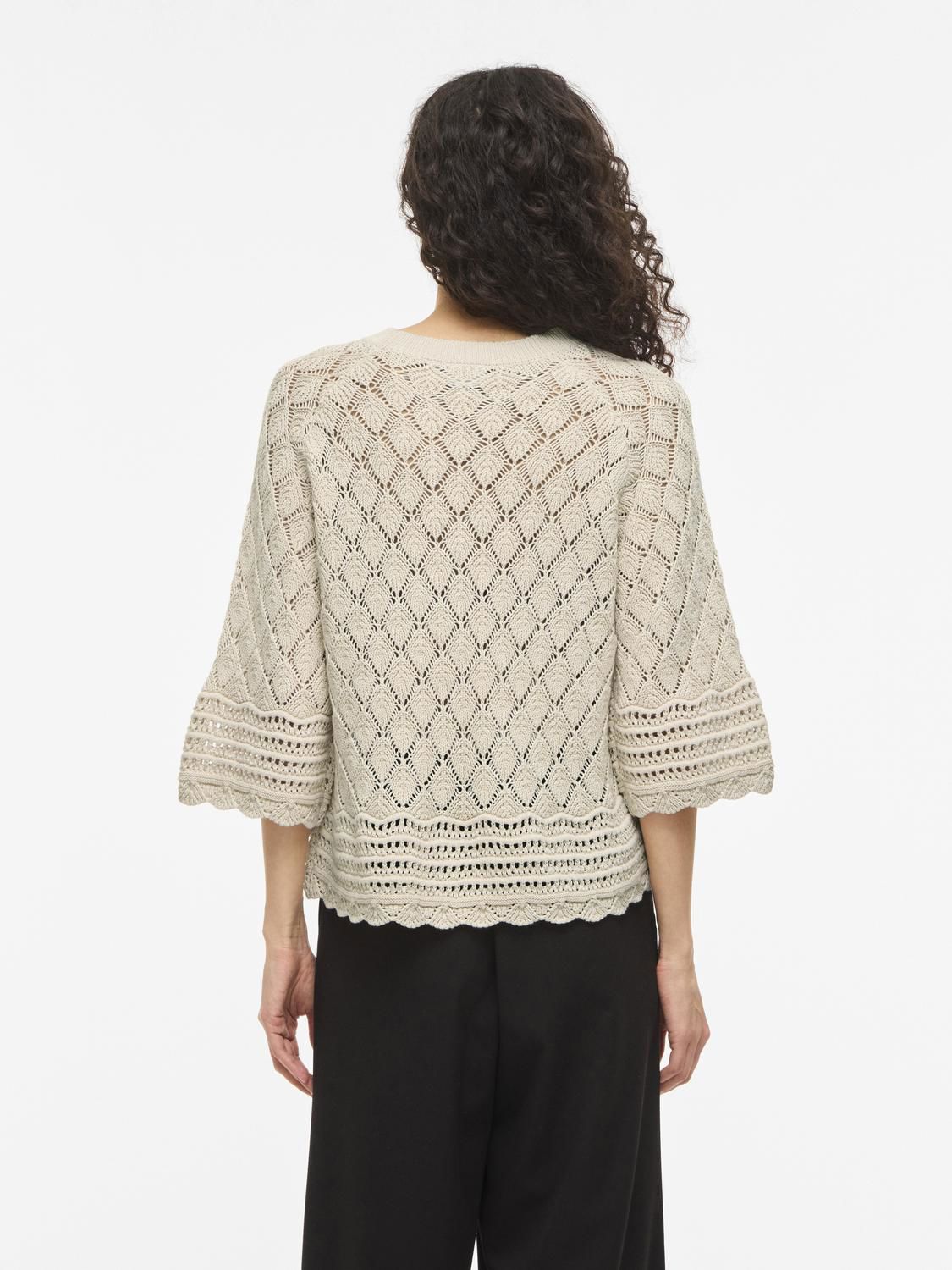 Vievie O-Neck 3/4 Knit Top