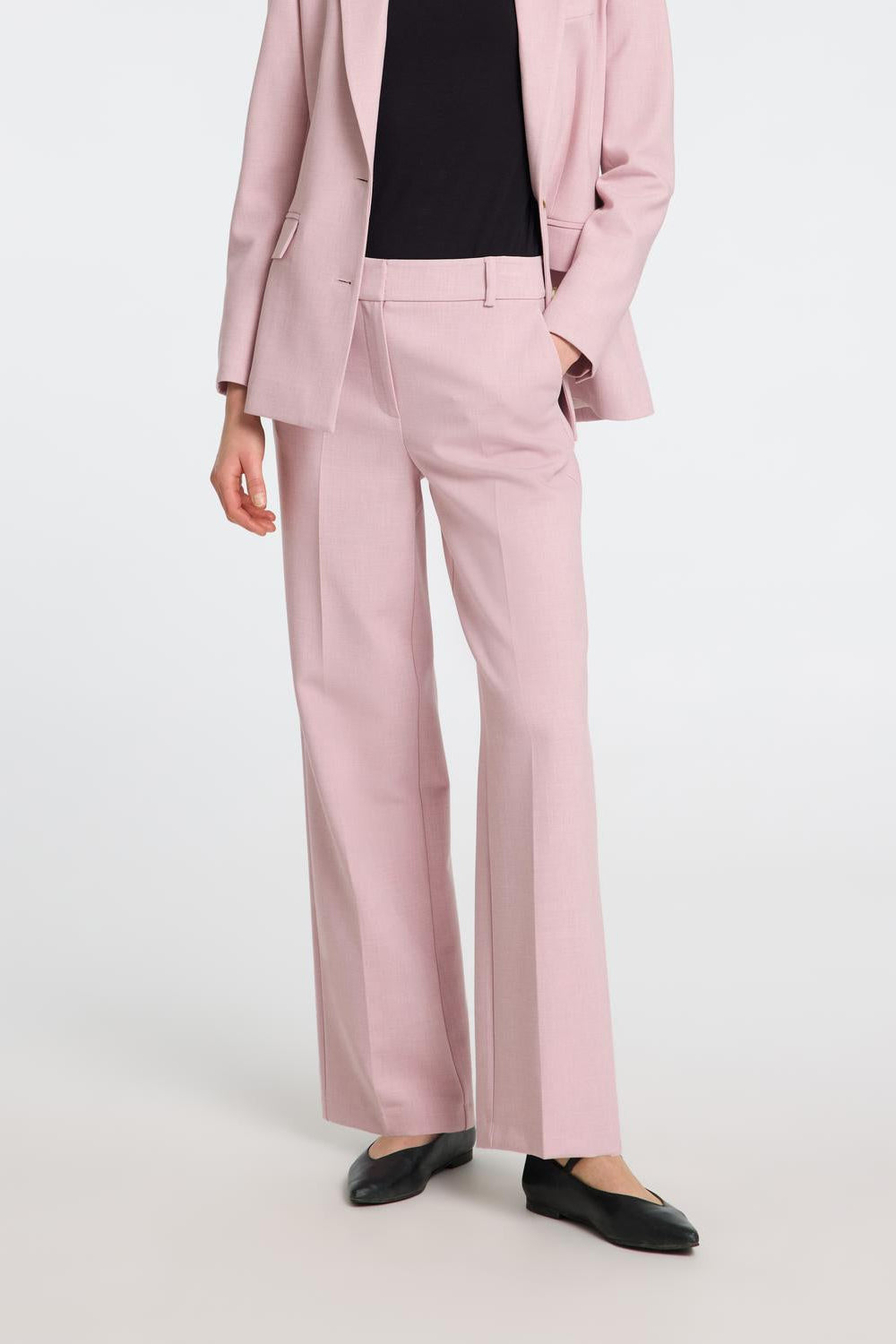 Slfrita Mw Wide Pant Mel Noos