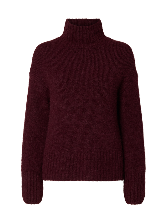 Slfgabriella Ls Knit High Neck Noos