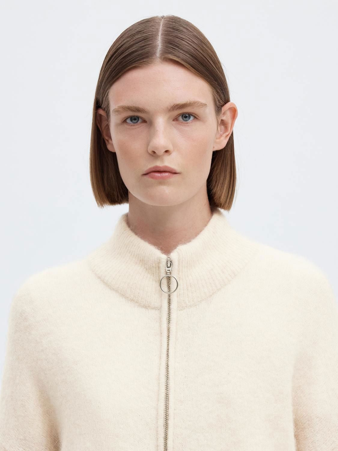 Slwsia Ras Ls Knit Zipper Cardigan Noos