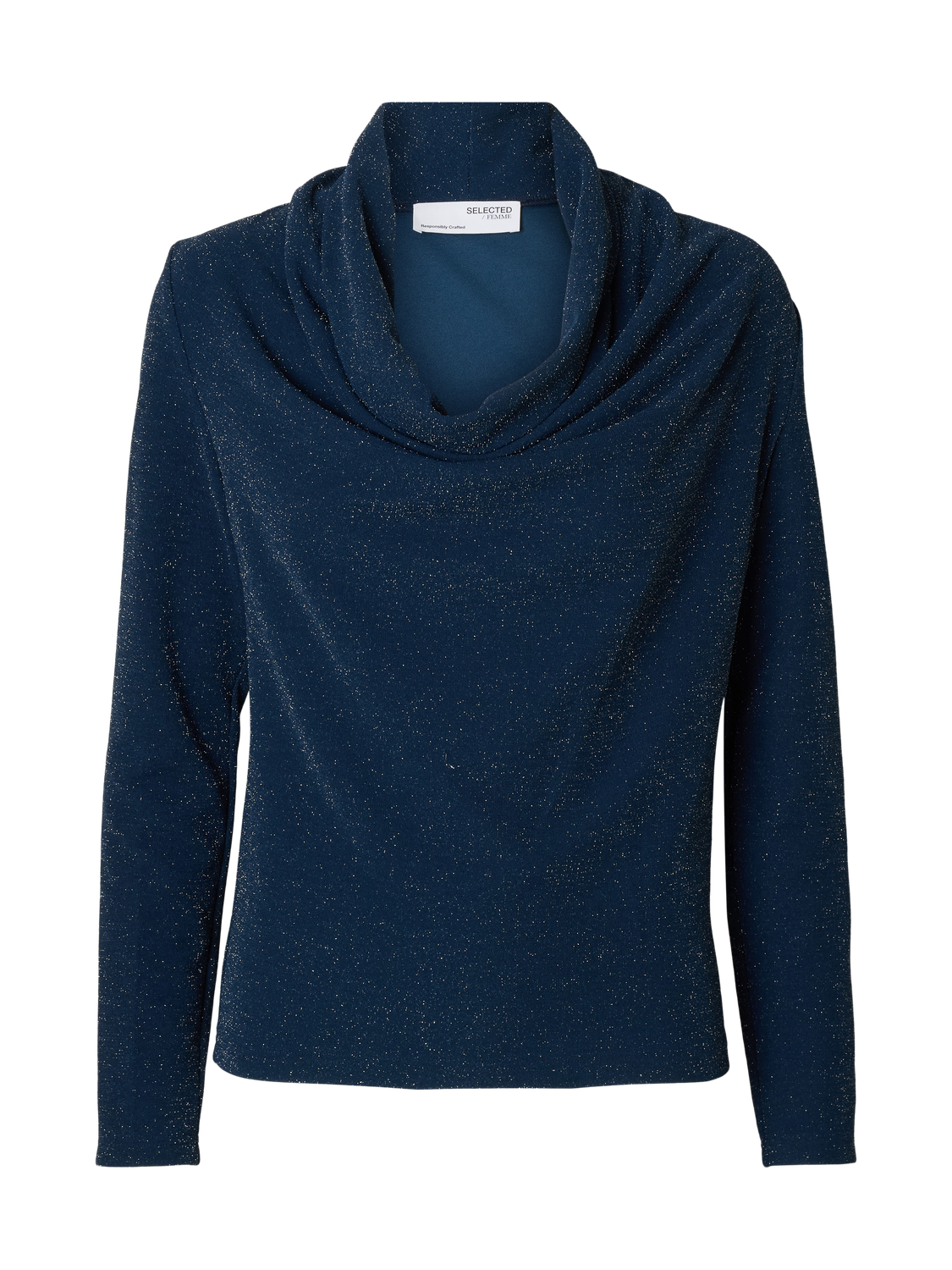 Slfsandra Ls Cowl Neck Top