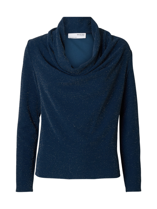 Slfsandra Ls Cowl Neck Top