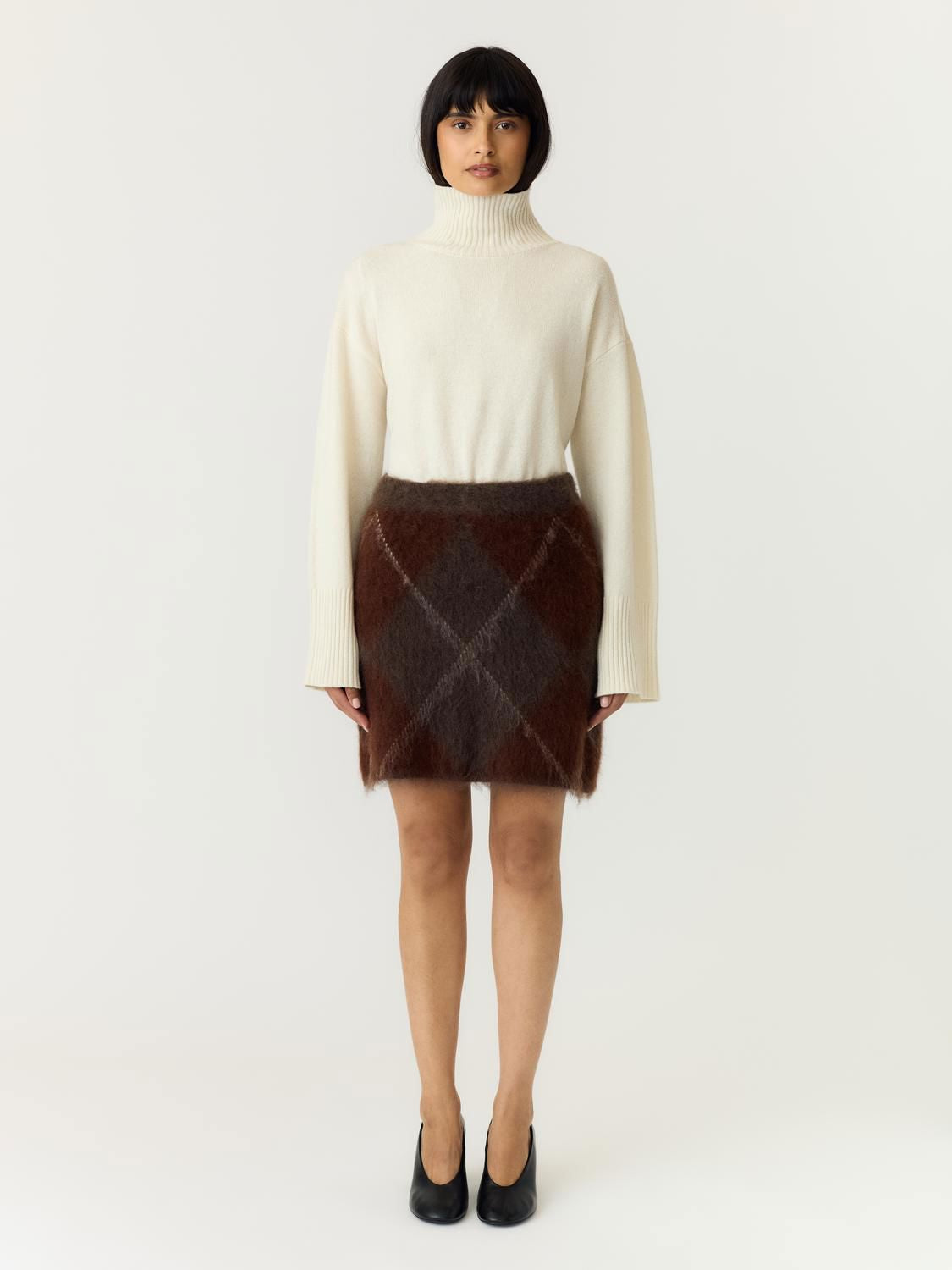 Yasargy Hw Mohair Blend Knit Skirt S.