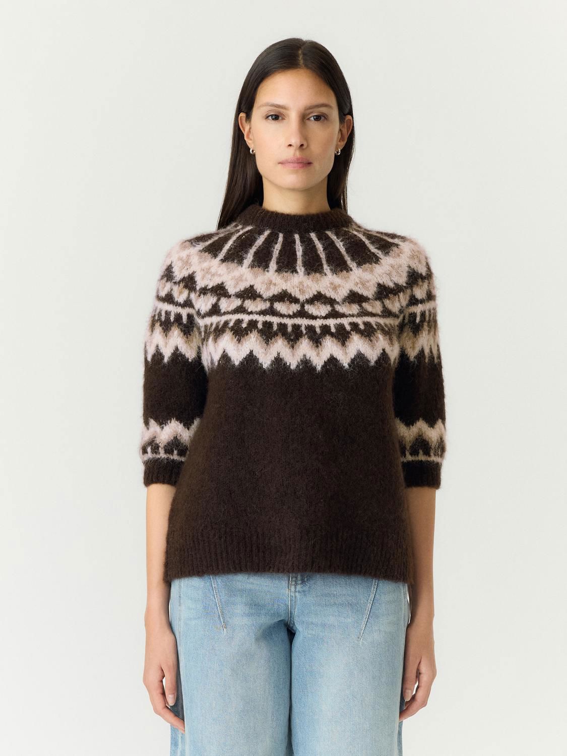 Yasdomina Ss Wool Blend Knit Pullover S.