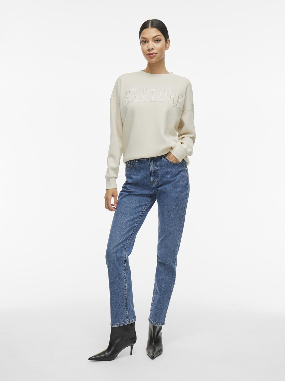 Reflect New EMB l/S Sweat top - Birch
