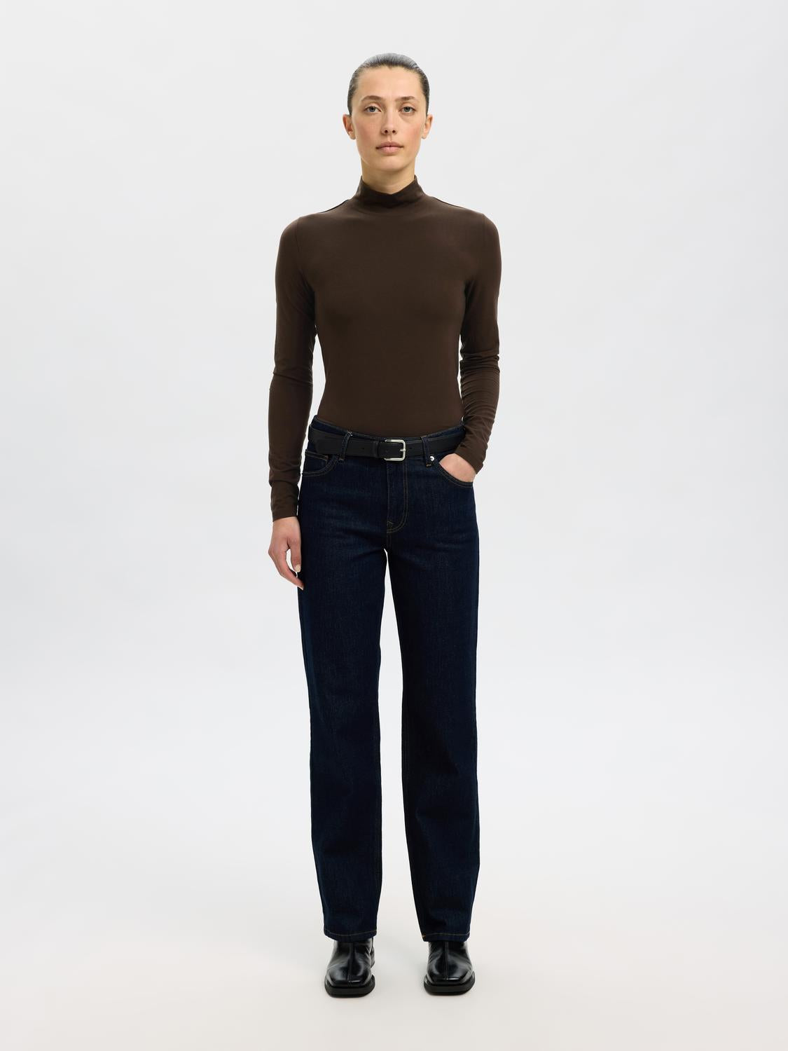 Slfmanja Ls High Neck Noos