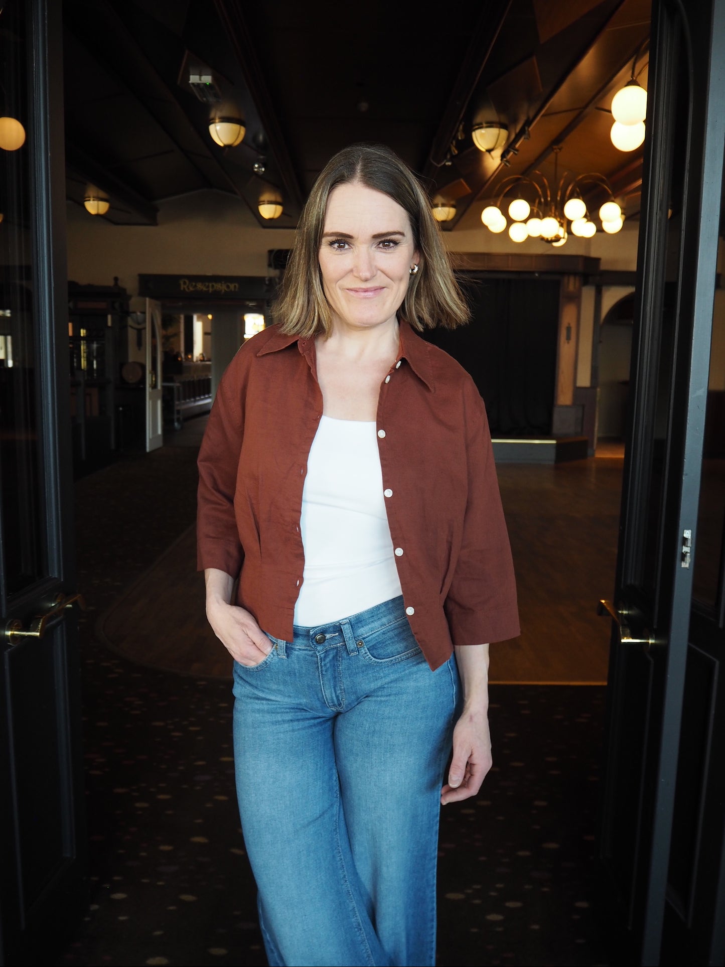 Slfcleo Regular 3/4 Cropped Shirt B