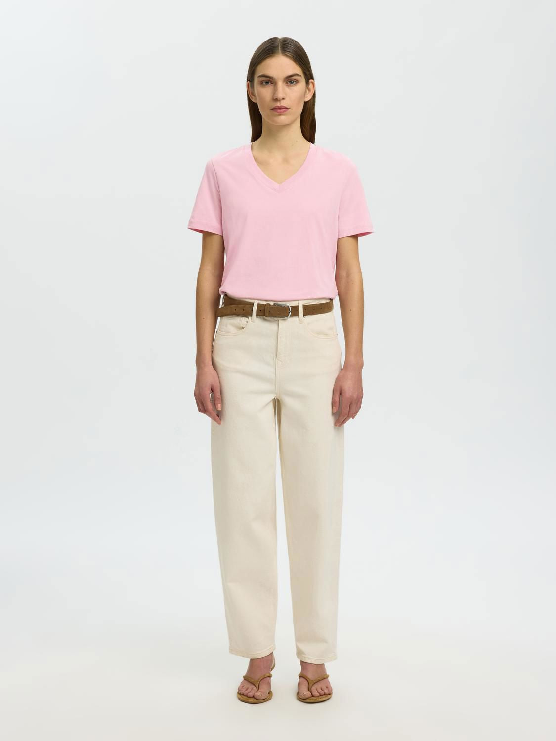 Slwessential Ss V-Neck Tee Noos