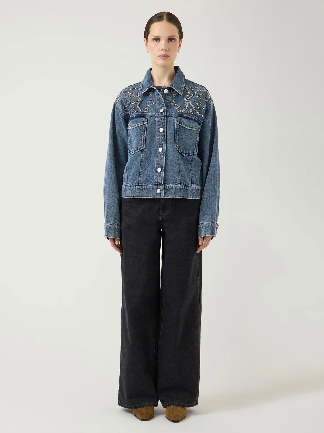 Yasvision Ls Denim Emb Jacket - Fest