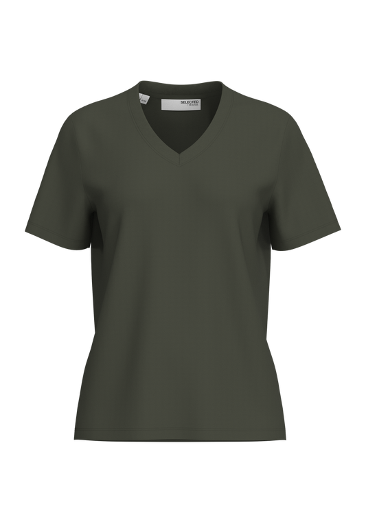 SLFESSENTIAL SS V-NECK TEE