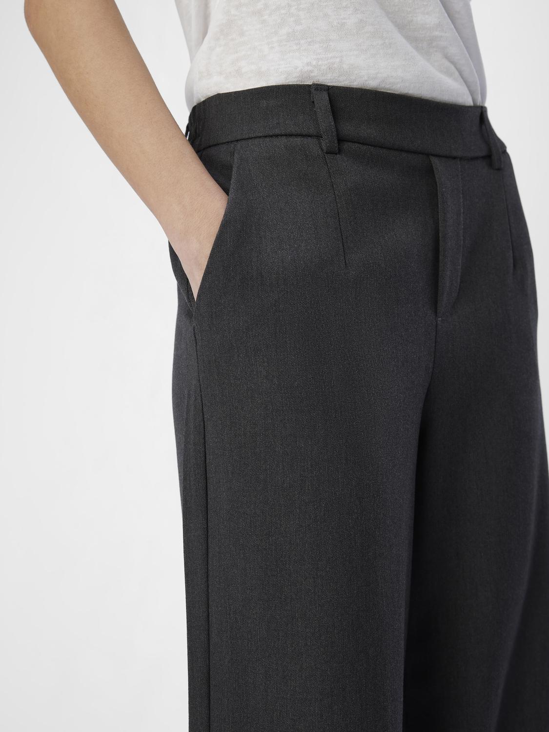 Lisa Wide Pant - Medium Grey Melange