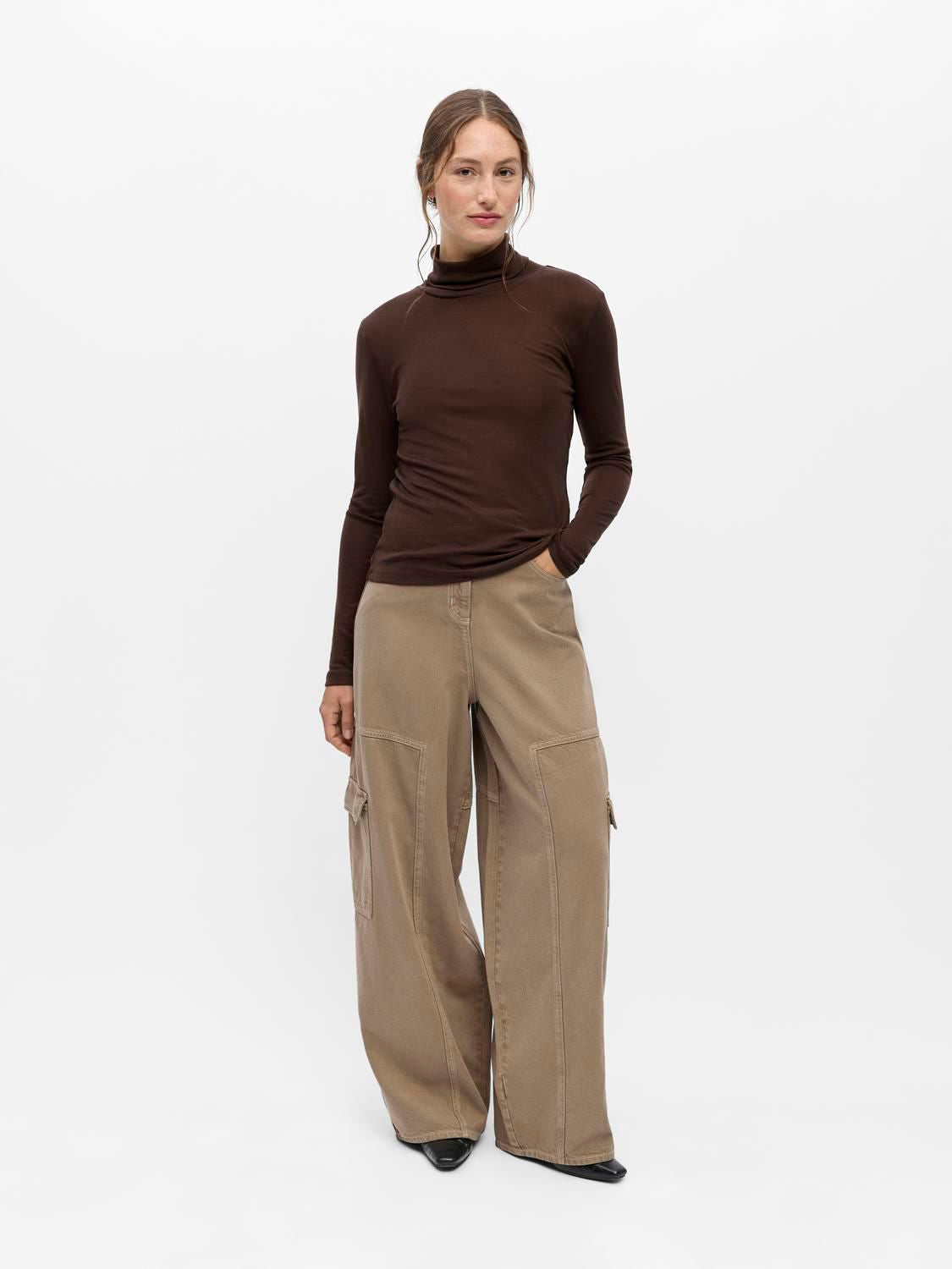 Objalma L/s Re Roll Neck Top Noos