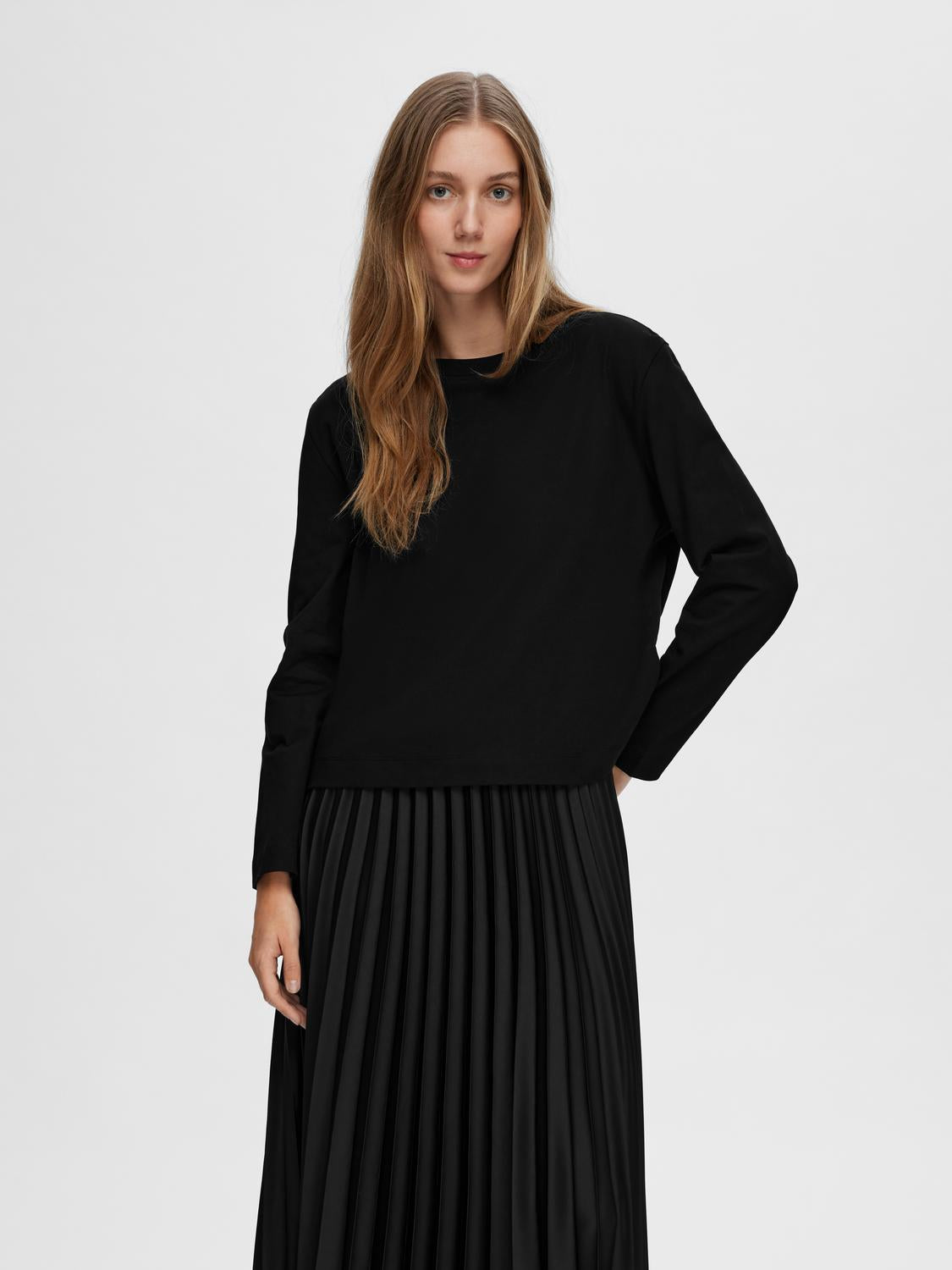 Slfessential ls boxy tee noos
