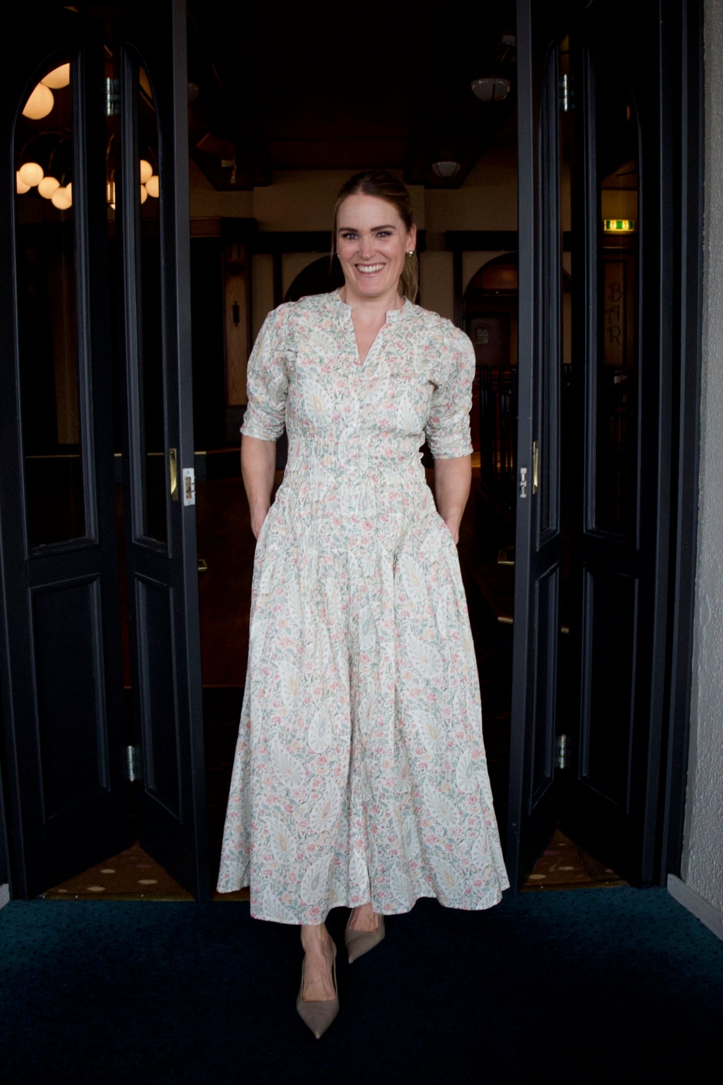 Fabienne Dress Pink Garden